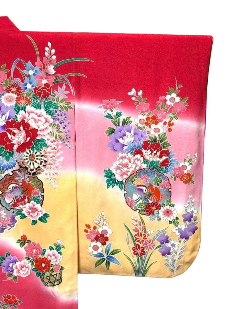 七五三　３～５歳向け　ほぼフルセット　着物、帯等小物セット　正絹