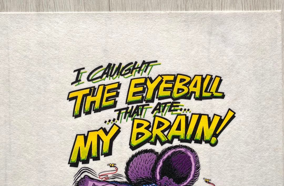 1992 Rat Fink Poster フェルト紙プリント •正規オリジナル品