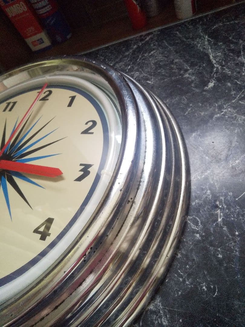 レトロ、アンティーク ネオンクロック アメリカン雑貨 ガレージや店舗にも