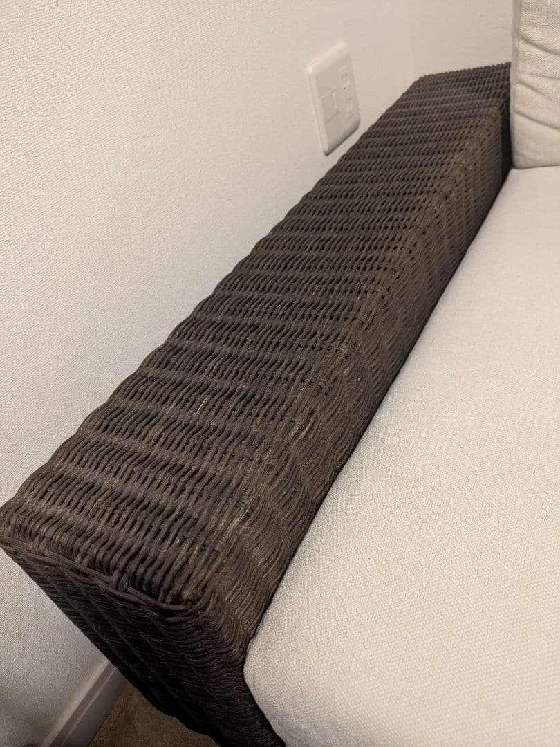 a.flat ケイ・ローソファ 右アーム (ラタン) 2.5人掛けソファ