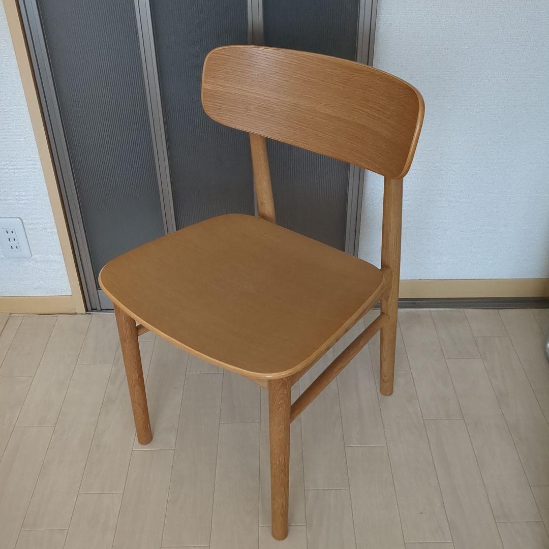 無印良品 ラウンドチェア・オーク材 幅45×奥行51×高さ77cm