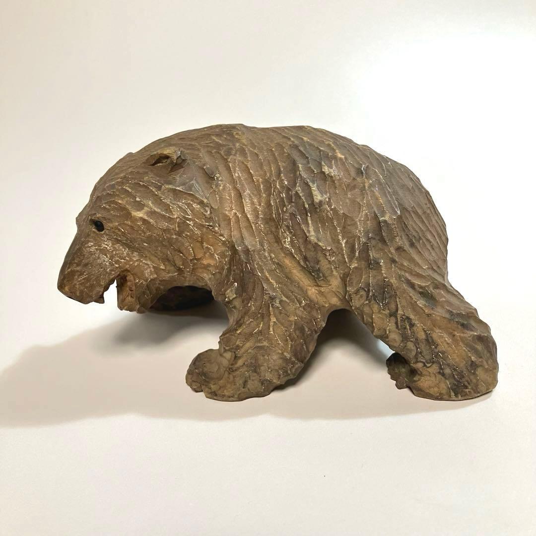 北海道　旭川　古作　木彫りの熊　木彫り熊　木彫熊　アイヌ　一刀彫　民芸　伝統工芸