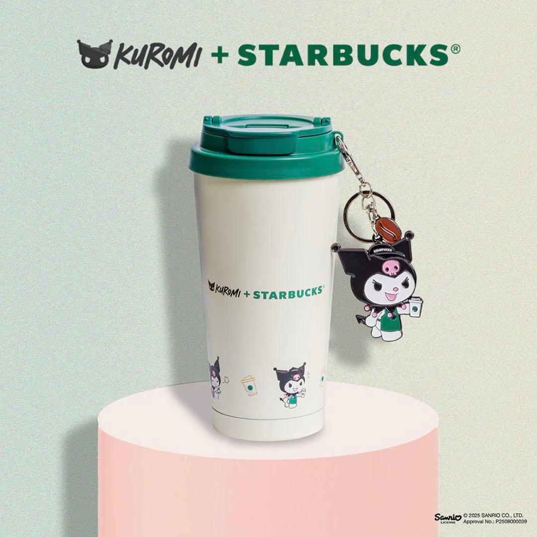 香港スタバ クロミ Kuromi 16oz チャーム付き ステンレスボトル - メルカリ