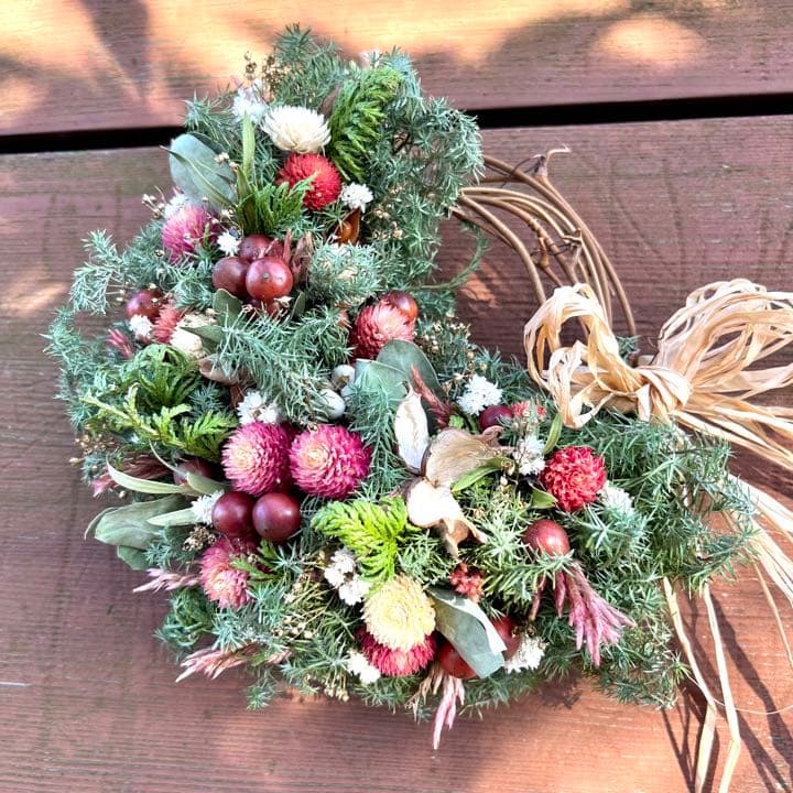 クリスマスリース　お正月リース　杉リース　冬リース