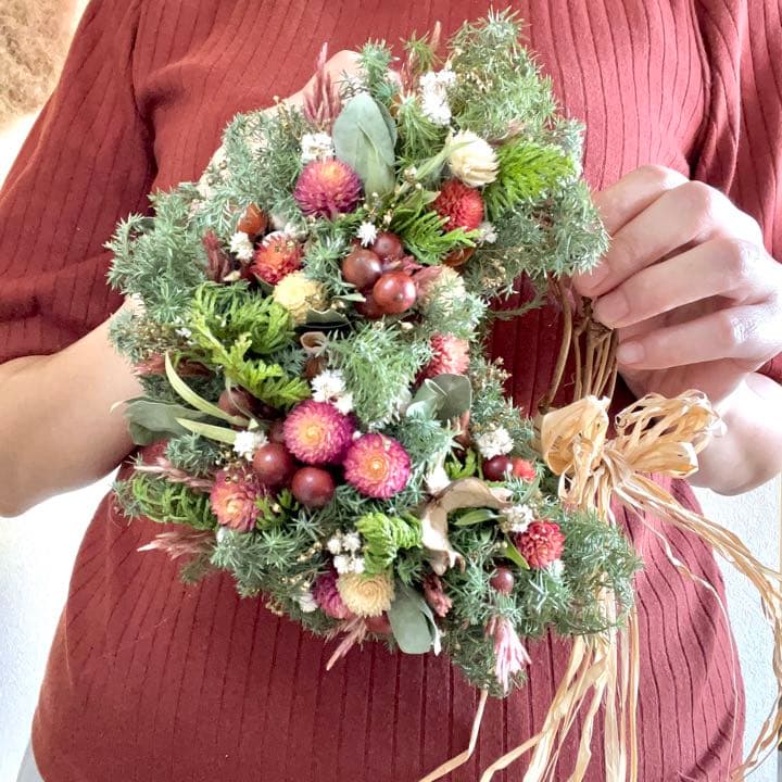 クリスマスリース　お正月リース　杉リース　冬リース