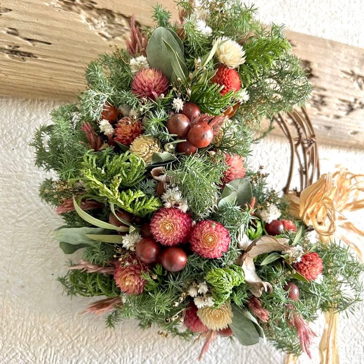クリスマスリース　お正月リース　杉リース　冬リース