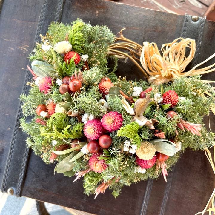 クリスマスリース　お正月リース　杉リース　冬リース