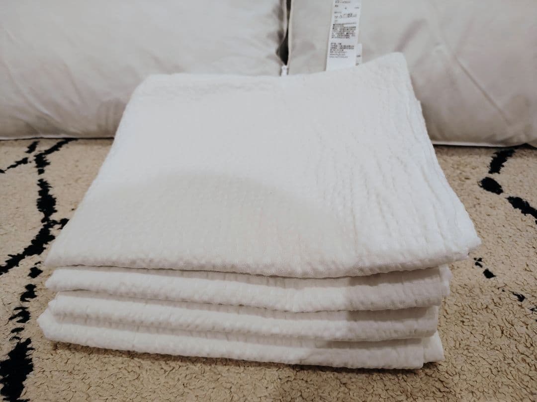 ◎4セット◎無印良品*羽根枕まとめ売り*幅50 ×長70*枕カバー*サッカー