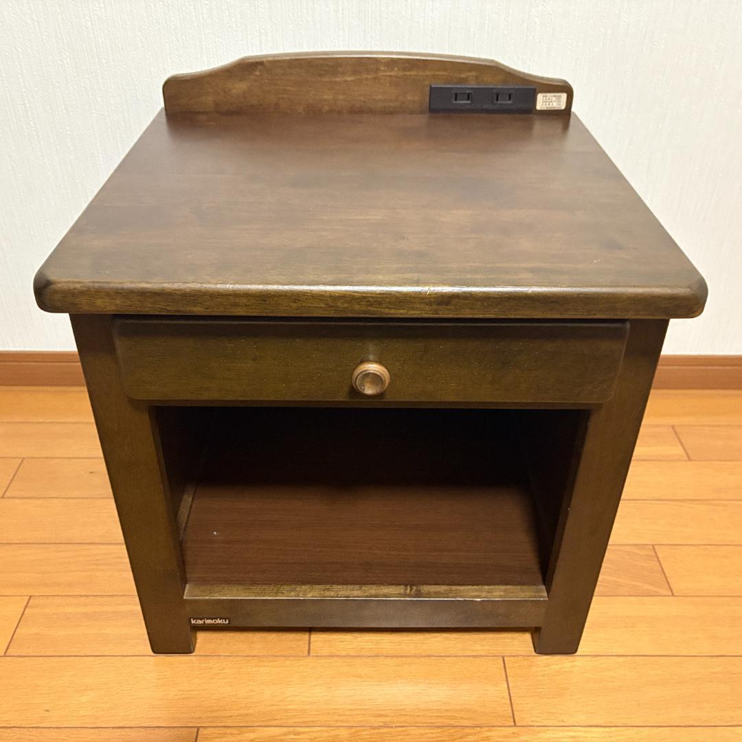 karimoku カリモク ナイトテーブル サイドテーブル ブラウン 1996