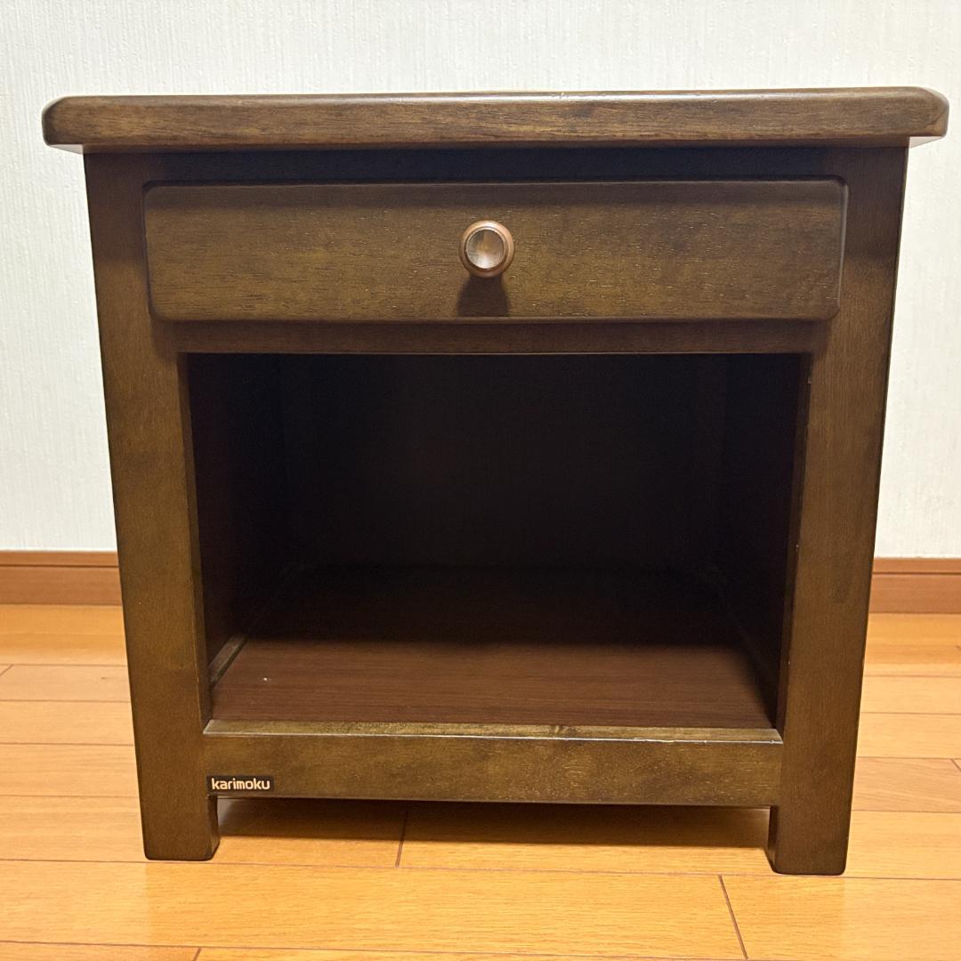 karimoku カリモク ナイトテーブル サイドテーブル ブラウン 1996