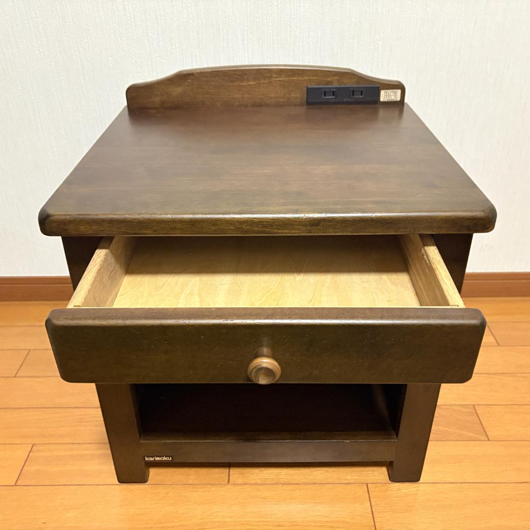 karimoku カリモク ナイトテーブル サイドテーブル ブラウン 1996