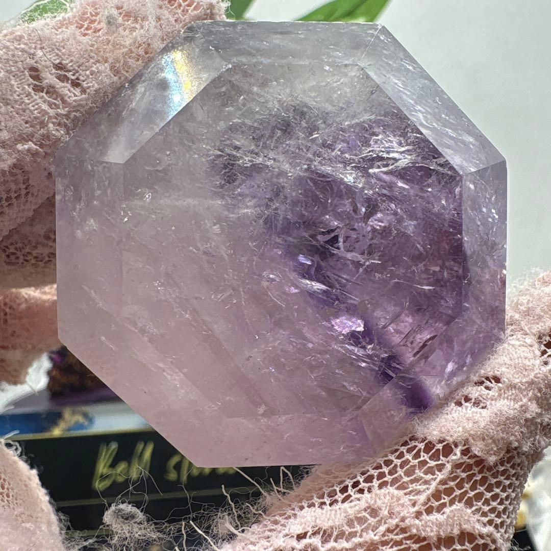 高品質 ファントムアメジストダイヤモンドカットNo.1813
