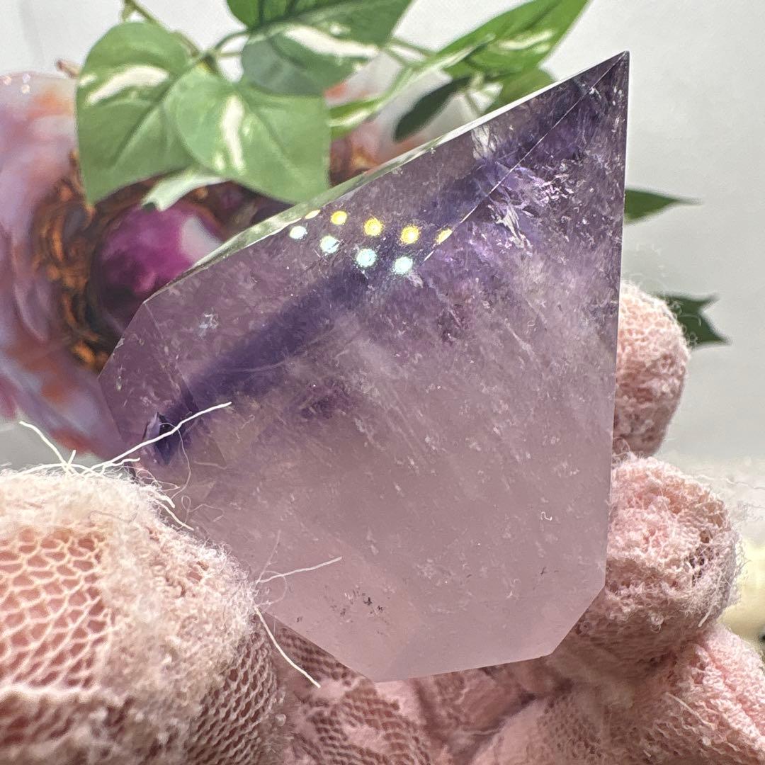 高品質 ファントムアメジストダイヤモンドカットNo.1813