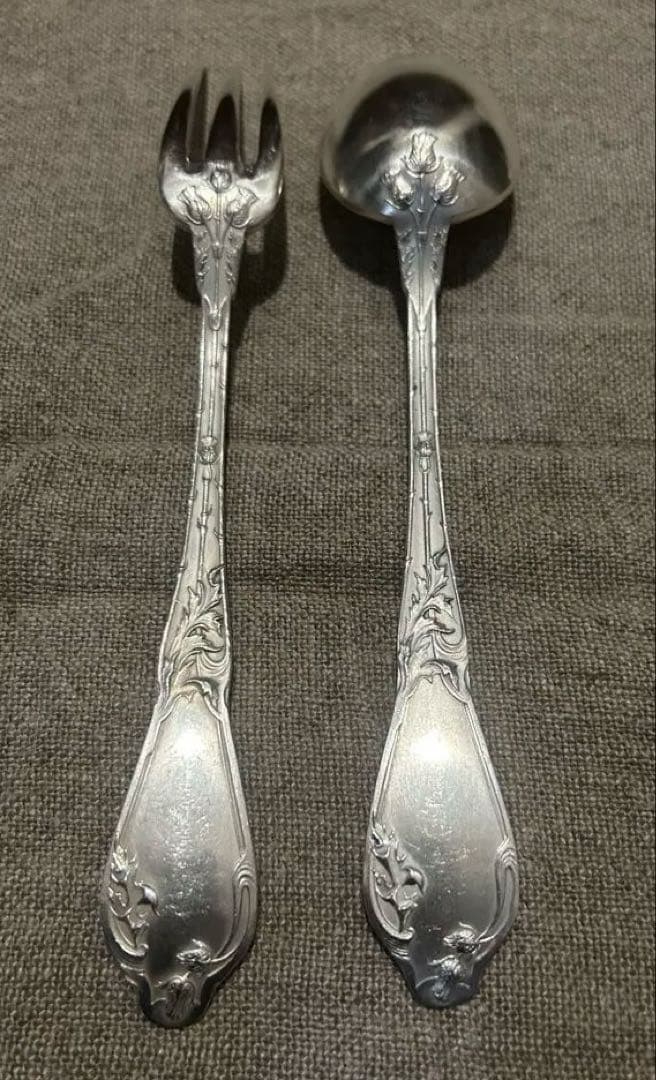 アザミ Boulenger フランスアンティーク カトラリー 21.5cm ①