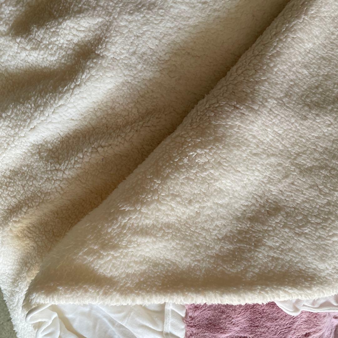 ピンク フリル付き クイーンサイズカバーセット