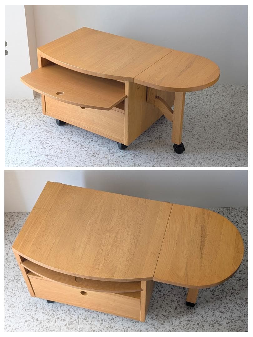 00s OLD エクステンション キャスター ワゴン バタフライ ローテーブル