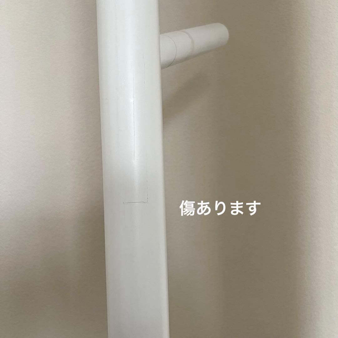 ハンガーラック付き360℃回転スタンドミラー ホワイト 最終価格