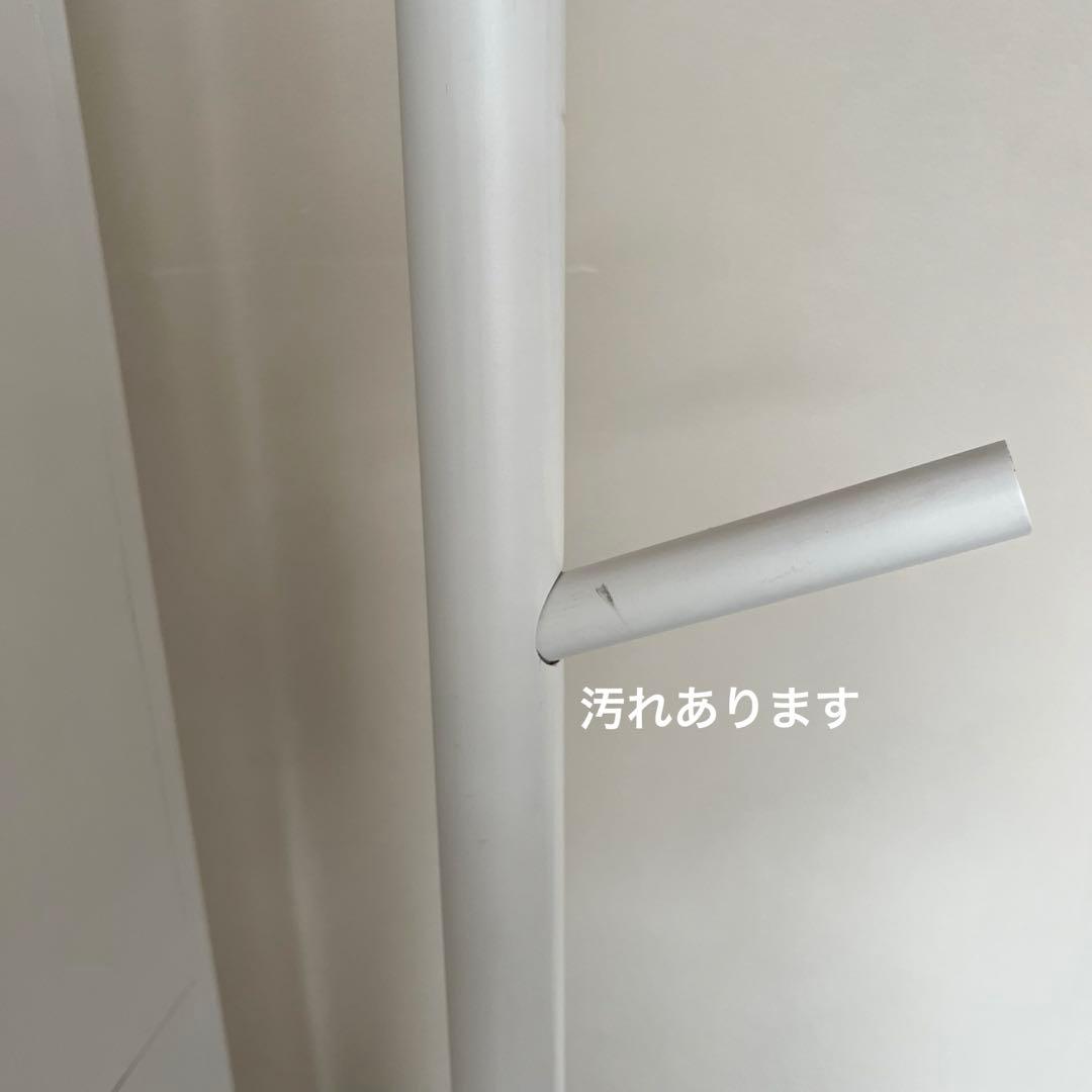 ハンガーラック付き360℃回転スタンドミラー ホワイト 最終価格