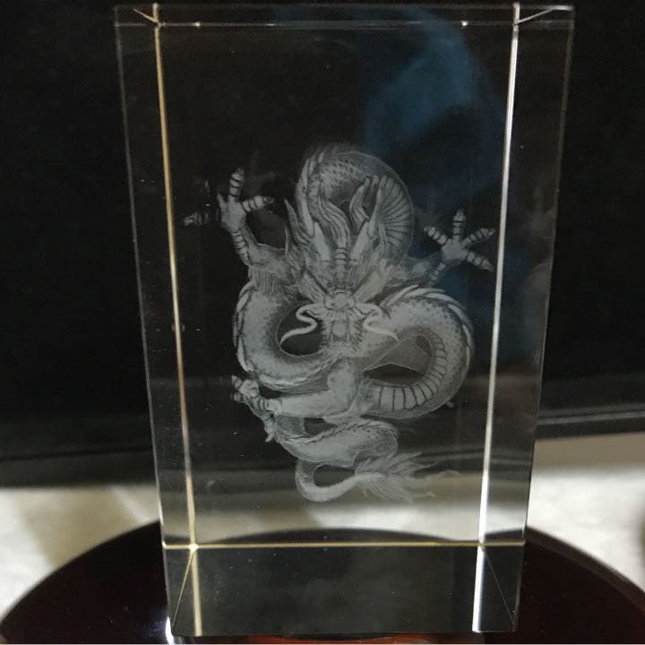 ★限定特選NEW★極上レーザー彫刻【80×50mm角柱♢五本爪ドラゴン龍】❤️