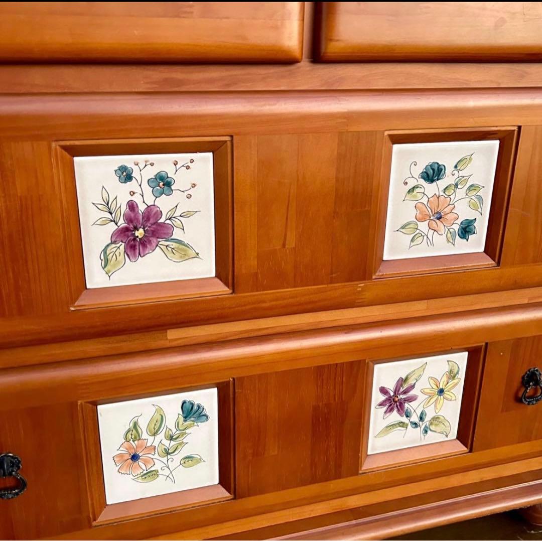 スペイン製 バレンシア パイン材 ライティングビューロー ライティングデスク