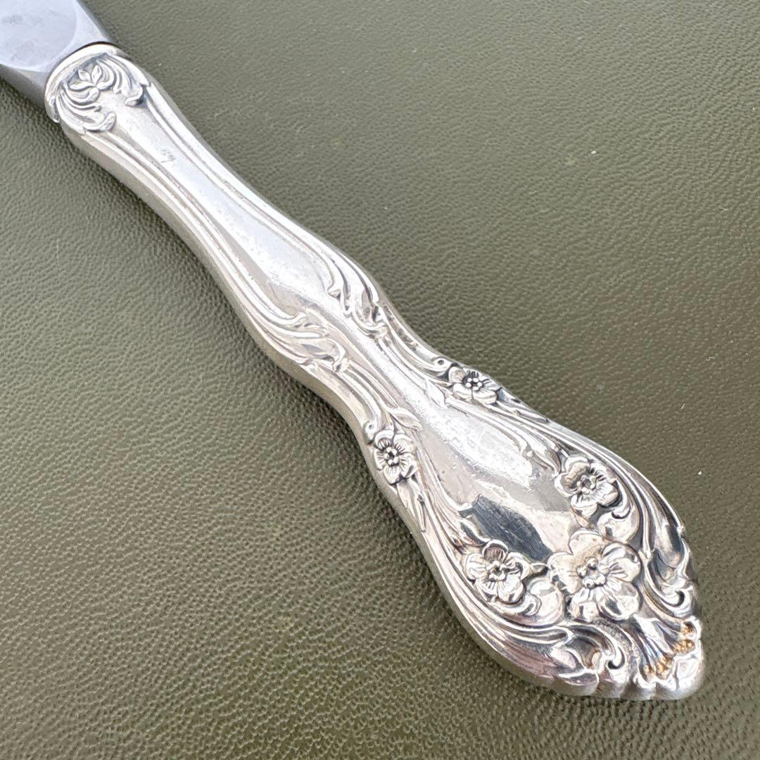 ビンテージ　ALVIN STERLING ナイフ　純銀　Chateau Rose