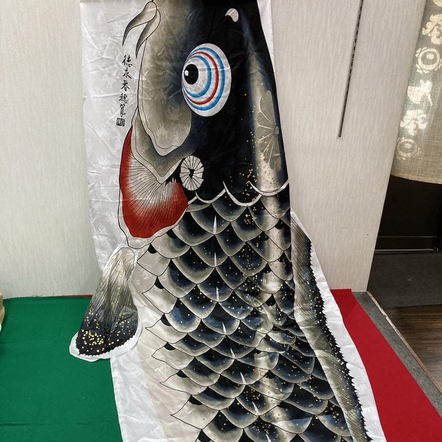 SKO106 徳永鯉　吉兆鯉　鯉のぼり4m 黒 　黒鯉4m　お父さん鯉4m