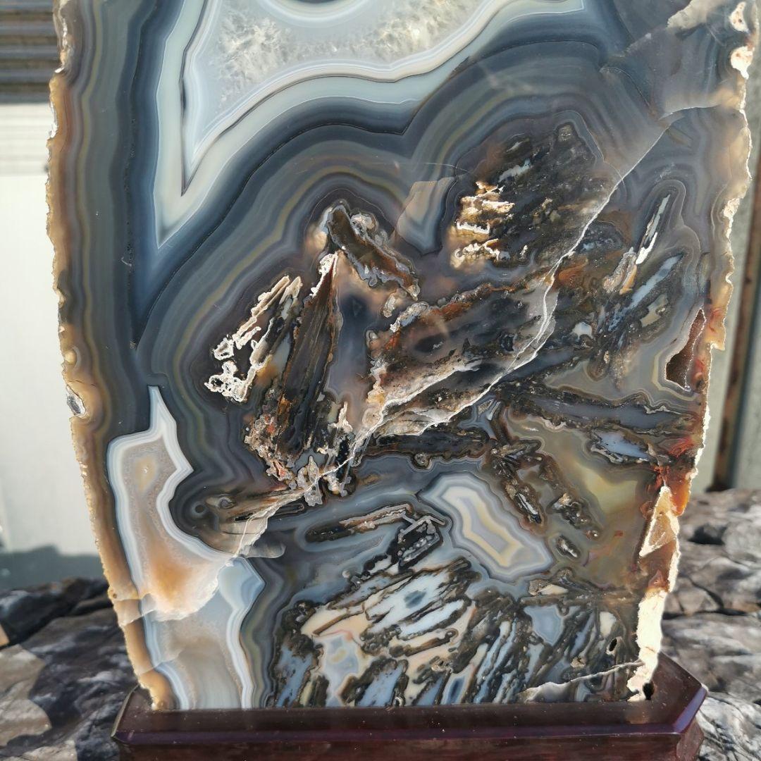 ブラジル産　アゲート　17.2キロ　瑪瑙　鑑賞石　石　置物　オブジェ　インテリア