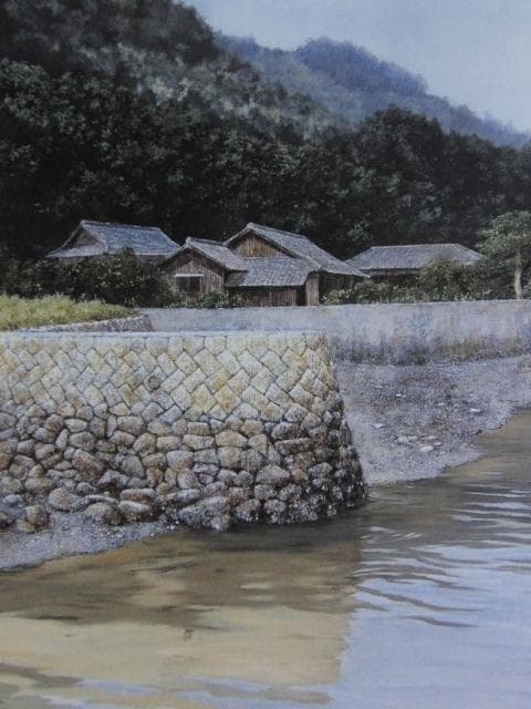 身野友之、夏の思い出、希少画集画、新品高級額、額装付、状態良好