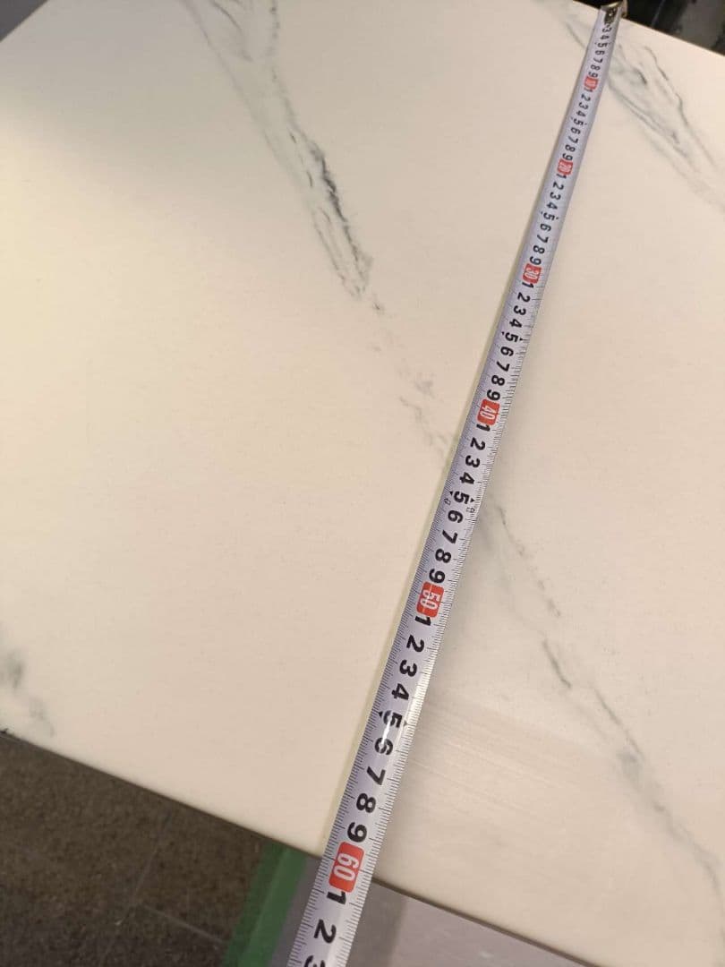 在庫3つ　大理石風　テーブルサイドテーブル　サイドテーブル 60cm　正方形