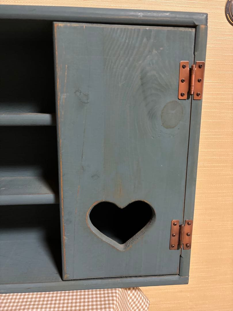 アンファン　カントリーブルー　ハートのシェルフ