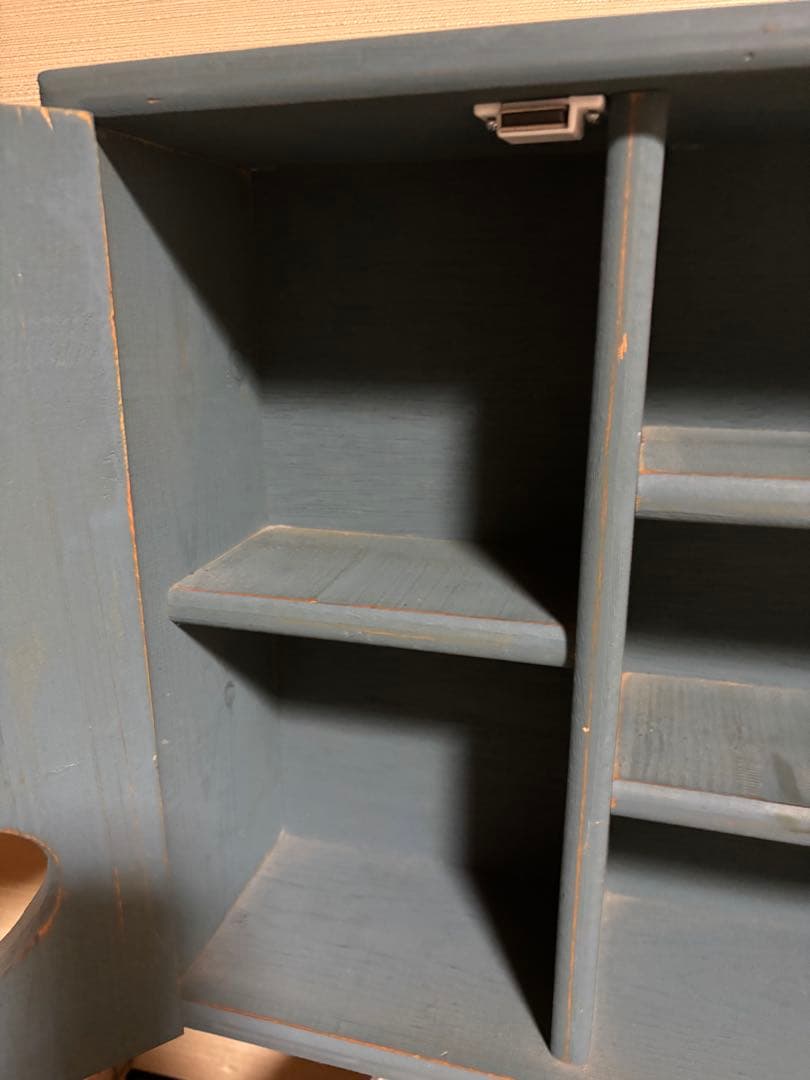 アンファン　カントリーブルー　ハートのシェルフ