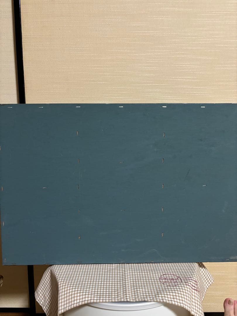 アンファン　カントリーブルー　ハートのシェルフ