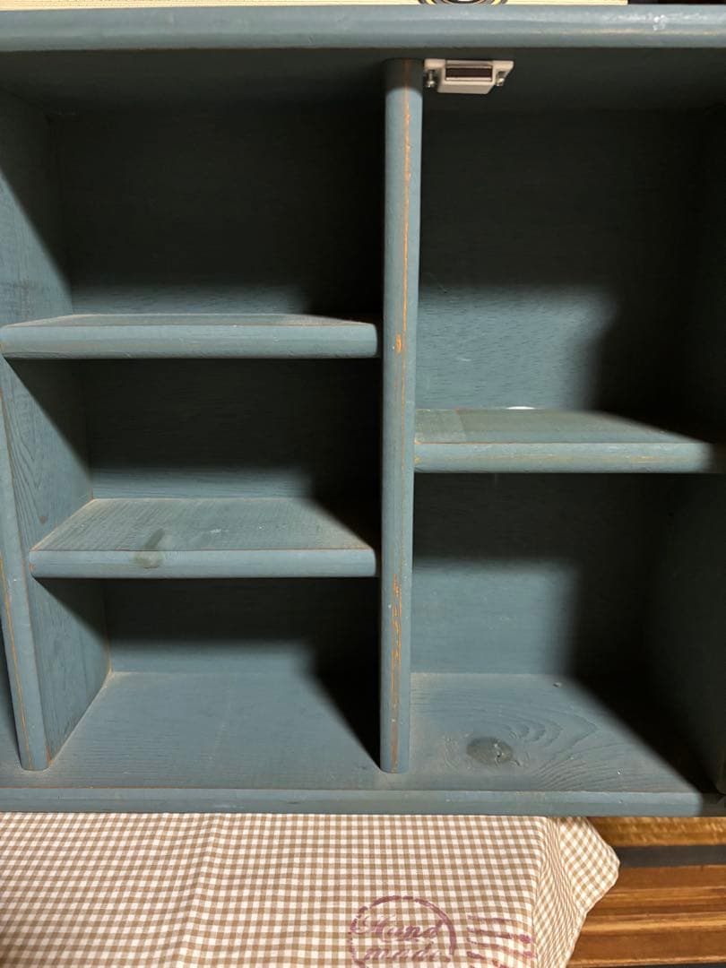 アンファン　カントリーブルー　ハートのシェルフ