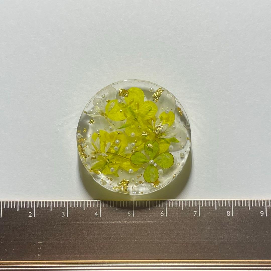 ki-21 ハンドメイド レジン ヘアゴム ブローチ ポニーフック