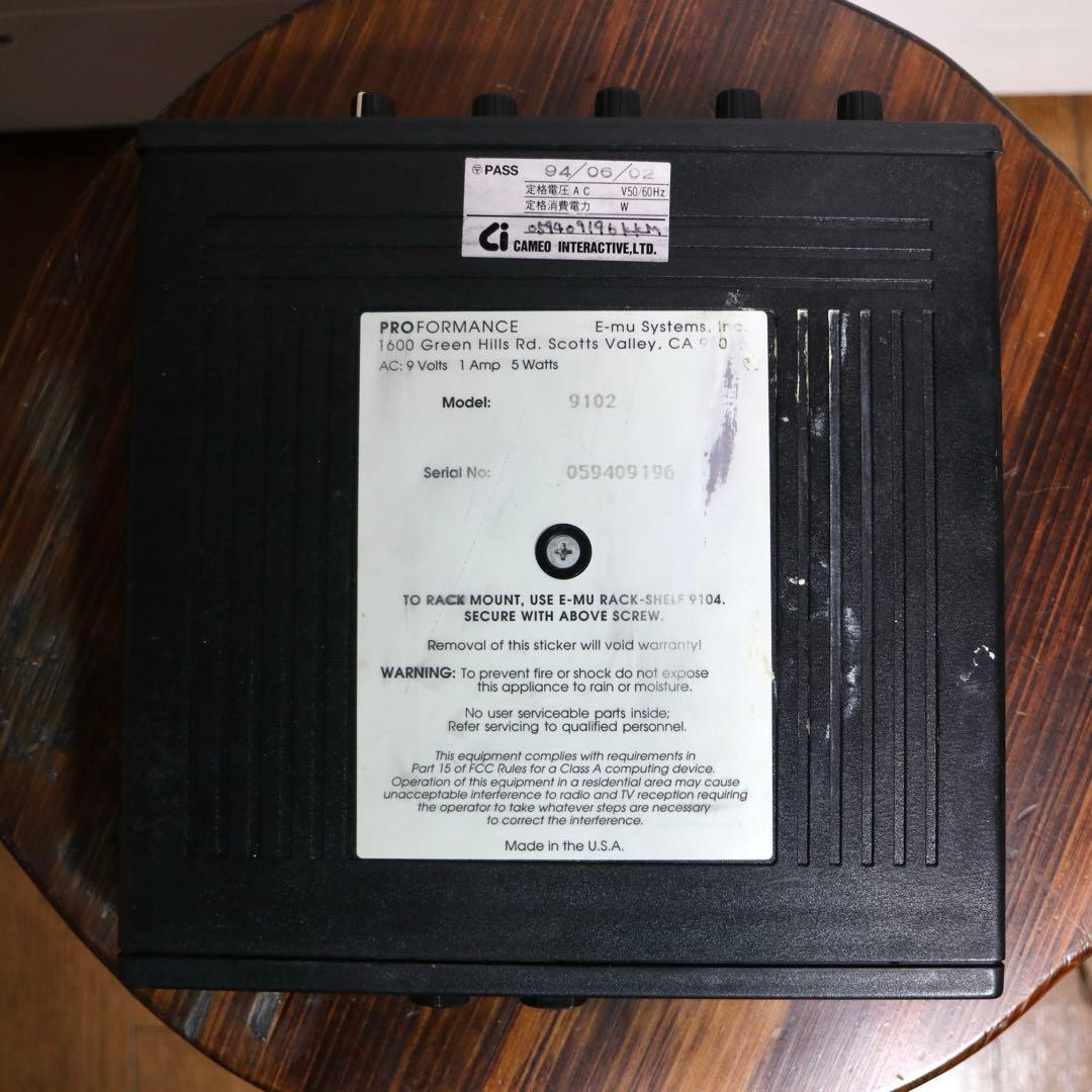 【希少】E-MU USA製 PROFORMANCE MIDI音源 94年 動作品