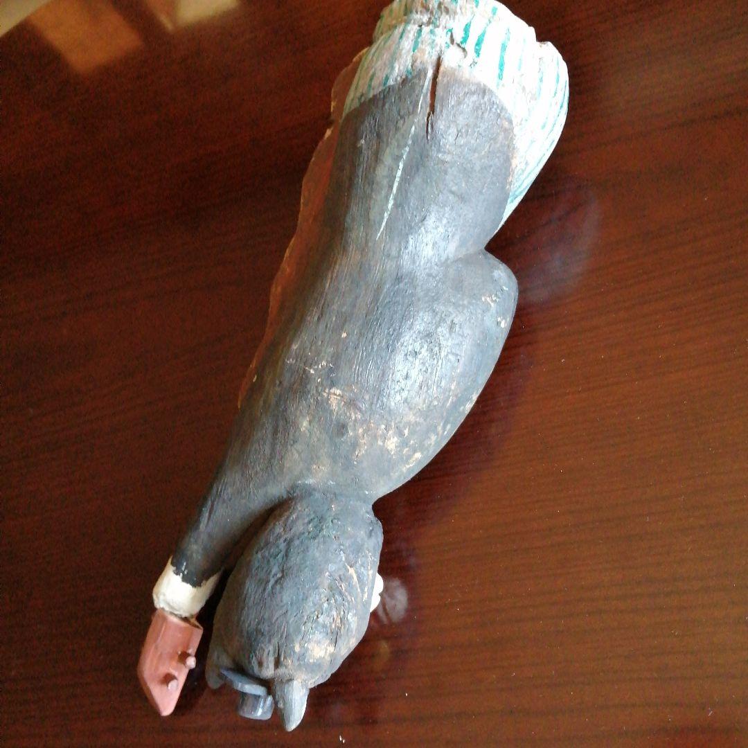 木彫りの猫　セロ弾きの猫　36.5cm