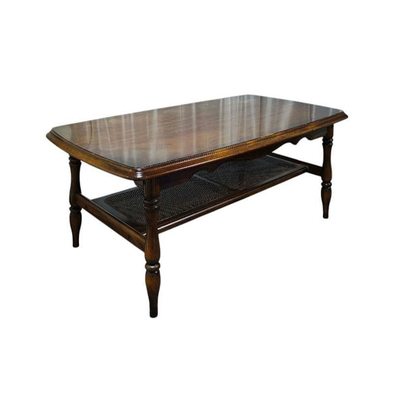 karimoku カリモク コロニアル センターテーブル ローテーブル ラタン棚