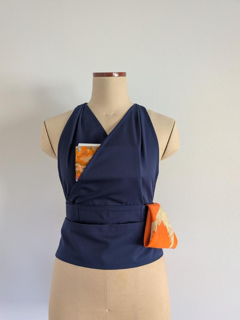 茶道稽古着　二部式　ツイル　ネイビー