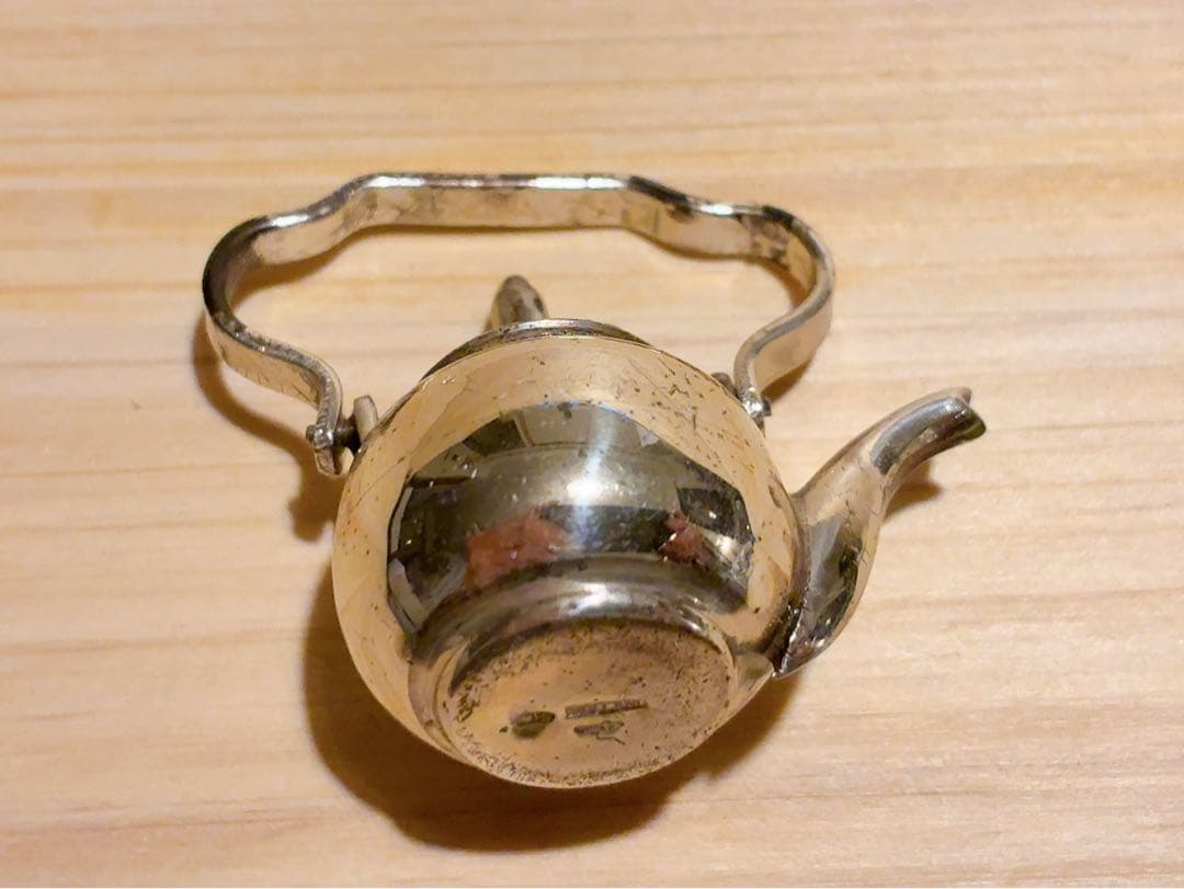 オランダHooijkaas社製、純銀835S『ミニチュア・ケトル』ヴィンテージ