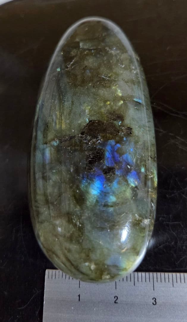 ラブラドライト　曹灰長石　87g　W30×D75×H22mm