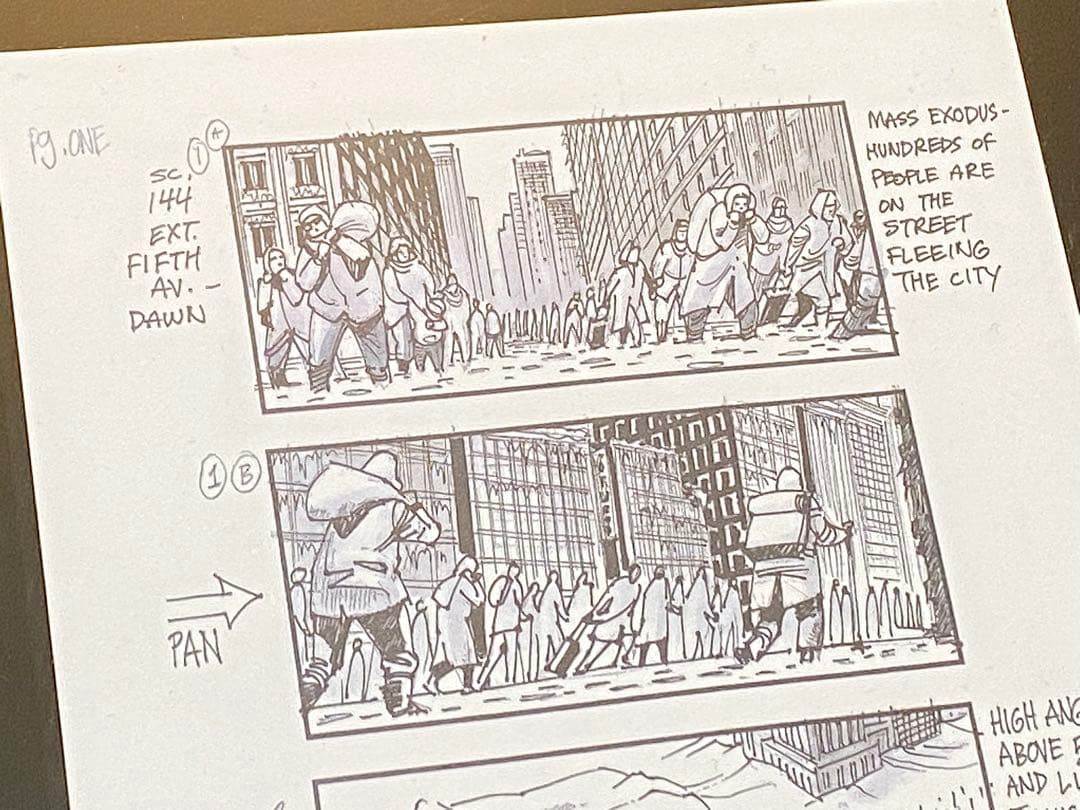 【希少】映画 デイアフタートゥモロー アートボード 絵コンテ