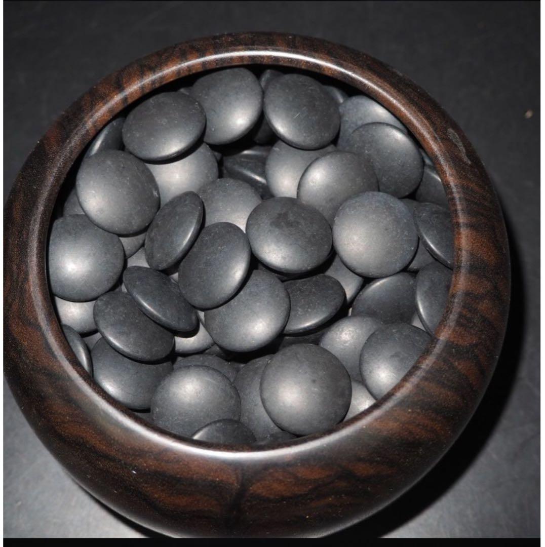 送料無料 日向特製　蛤碁石31号・碁笥セット　旧家蔵出