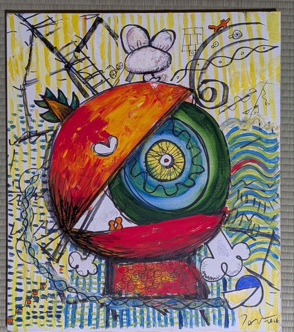 【油絵】(村上隆)有名アーティスト[肉筆画]