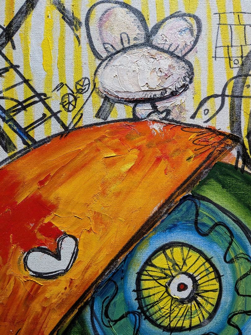 【油絵】(村上隆)有名アーティスト[肉筆画]