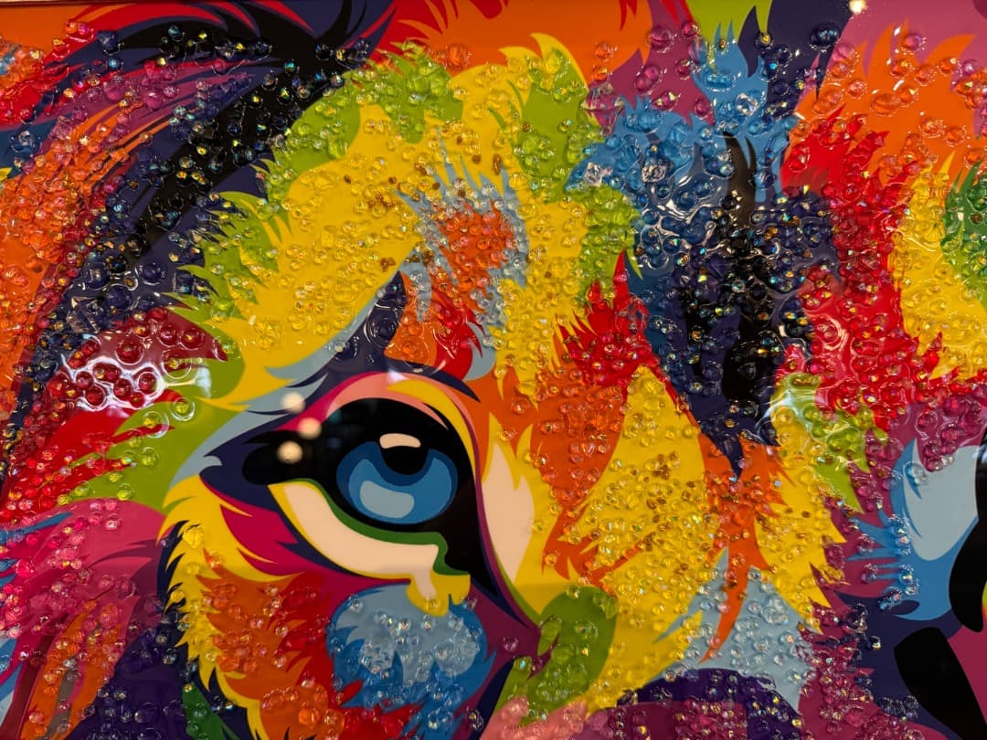 カラフルライオンのアート作品