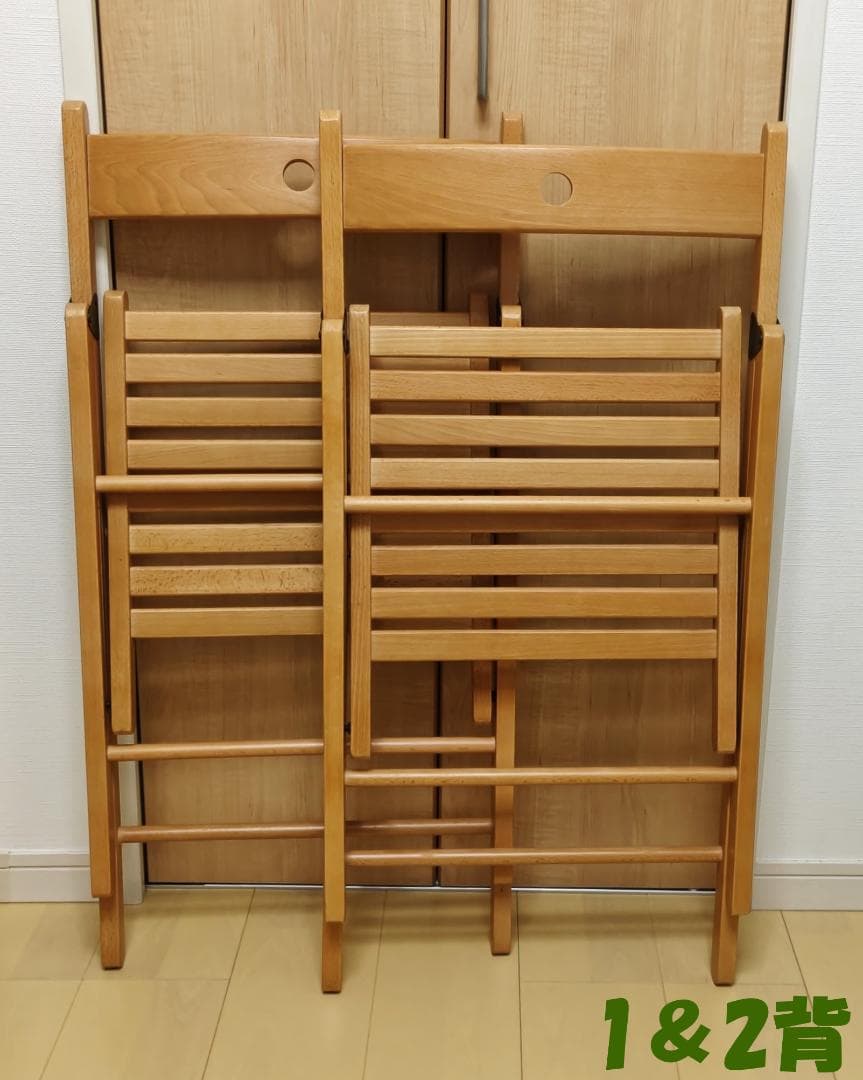 【東京都／手渡し】IKEA TERJE FRÖSVI　折りたたみチェア　4脚