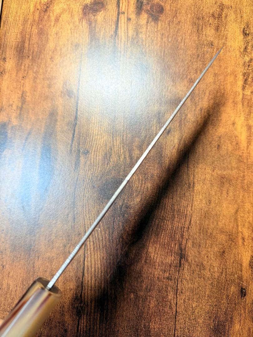 助松 和牛刀 包丁 7寸 銀三鋼 梨地 紫檀白水牛八角柄