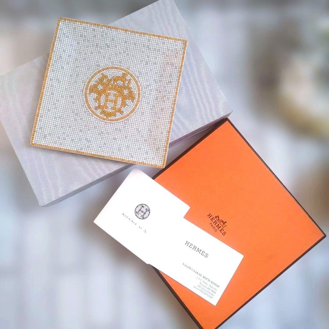 未使用◆HERMESエルメス　プチカレ モザイク 24ゴールド　15×15cm