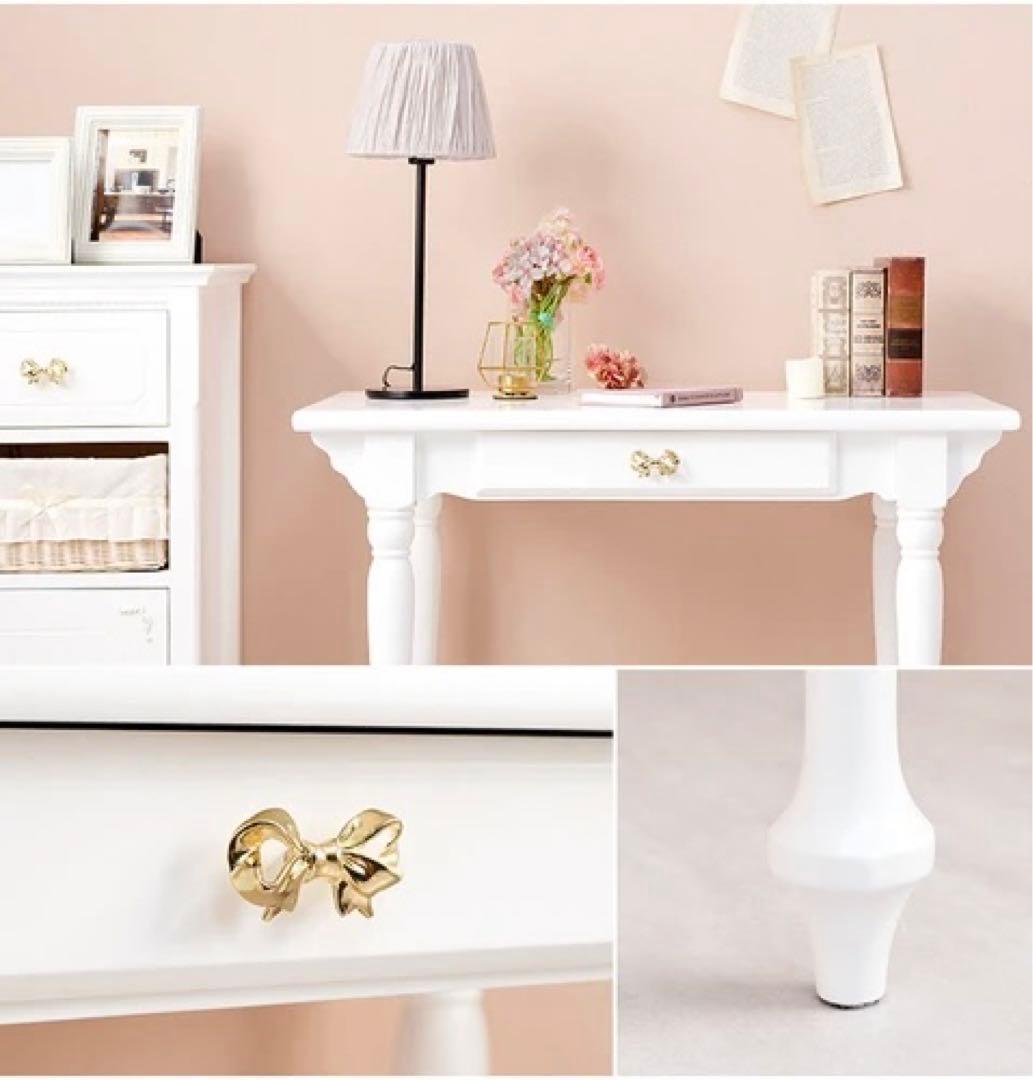 ❤︎Princess select❤︎おリボンが可愛いホワイトデスク❤︎