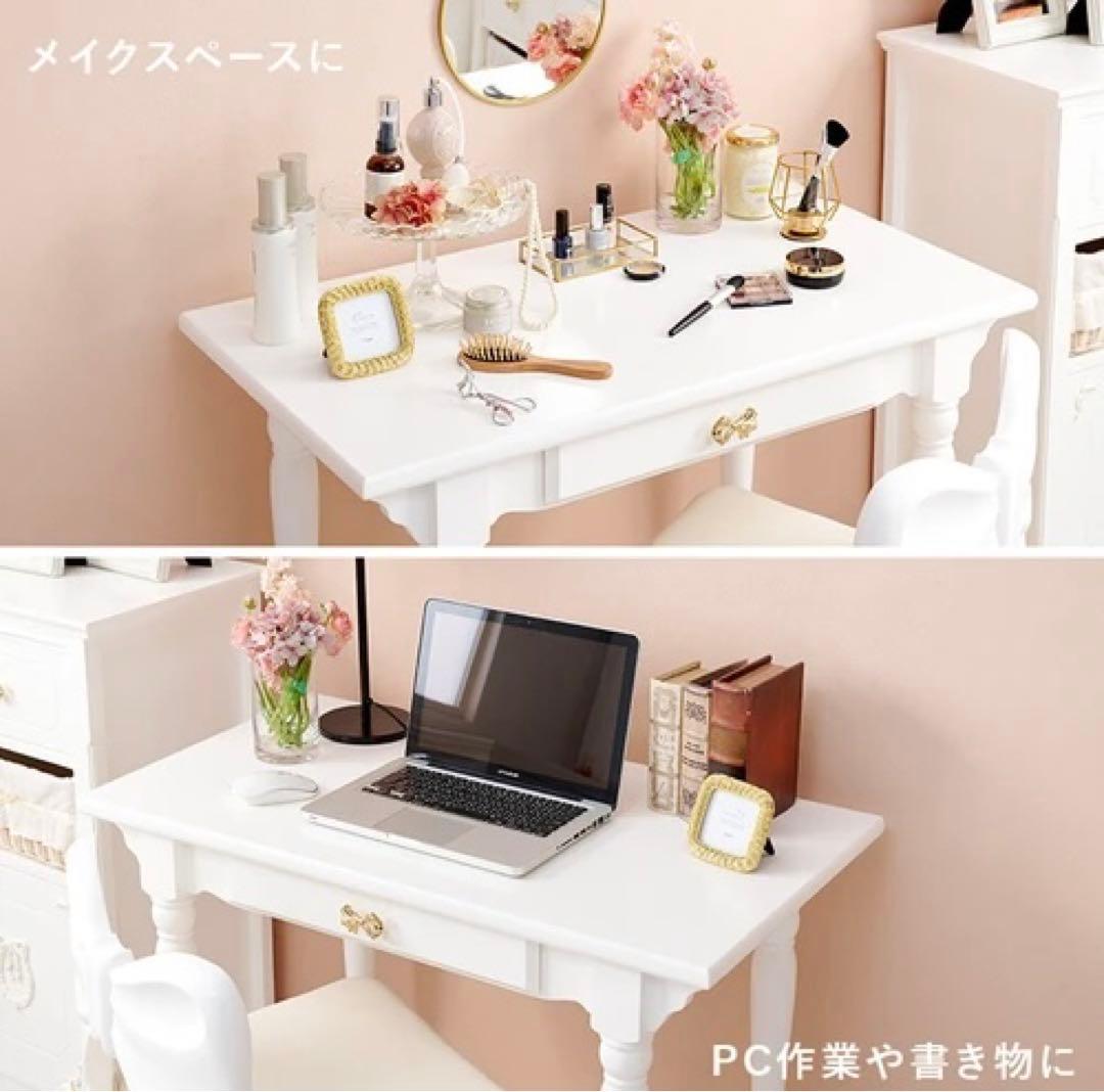 ❤︎Princess select❤︎おリボンが可愛いホワイトデスク❤︎